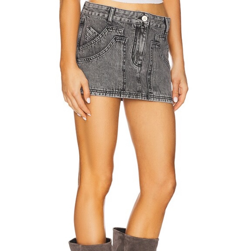 The Attico Black Faded Mini Skirt - Picture 2 of 2